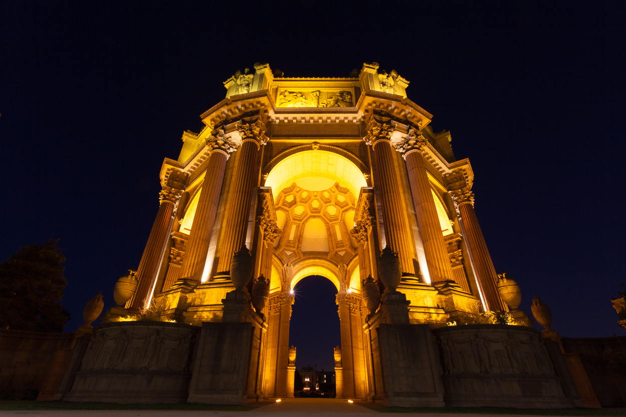 Looking Up at the Palace of Fine Arts in San Francisco